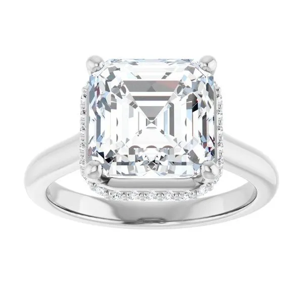 Hidden Halo-Style Engagement Ring Image 3 Ask Design Jewelers Olean, NY