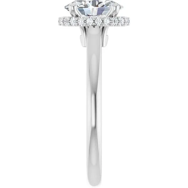 Hidden Halo-Style Engagement Ring Image 4 Hudson Valley Goldsmith New Paltz, NY