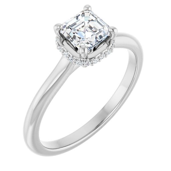 Hidden Halo-Style Engagement Ring