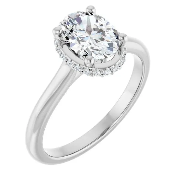 Hidden Halo-Style Engagement Ring Don's Jewelry & Design Washington, IA