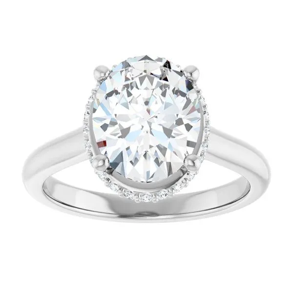 Hidden Halo-Style Engagement Ring Image 3 Ask Design Jewelers Olean, NY