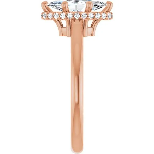 Hidden Halo-Style Engagement Ring Image 4 Hudson Valley Goldsmith New Paltz, NY