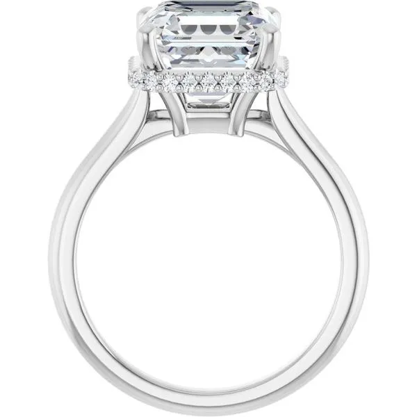 Hidden Halo-Style Engagement Ring Image 2 Hudson Valley Goldsmith New Paltz, NY