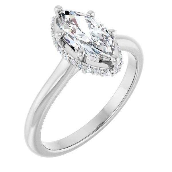 Hidden Halo-Style Engagement Ring