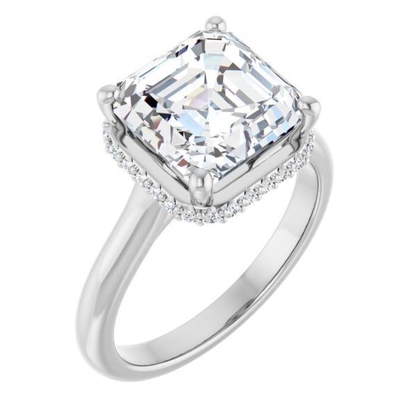 Hidden Halo-Style Engagement Ring