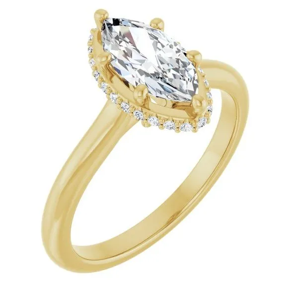 Hidden Halo-Style Engagement Ring