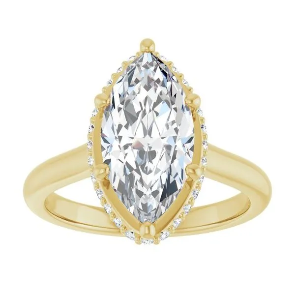 Hidden Halo-Style Engagement Ring Image 3 Hudson Valley Goldsmith New Paltz, NY