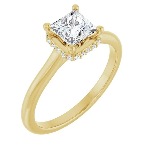 Hidden Halo-Style Engagement Ring