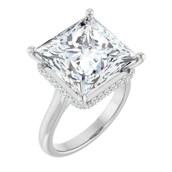 Hidden Halo-Style Engagement Ring