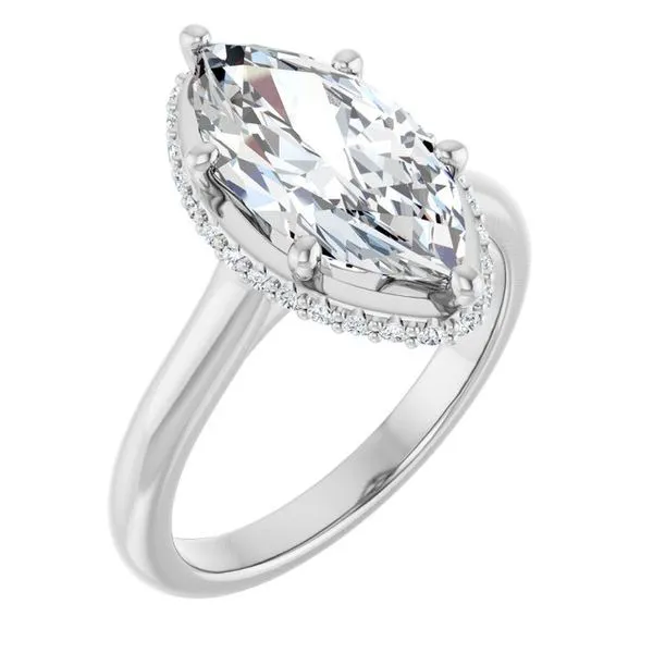 Hidden Halo-Style Engagement Ring Don's Jewelry & Design Washington, IA