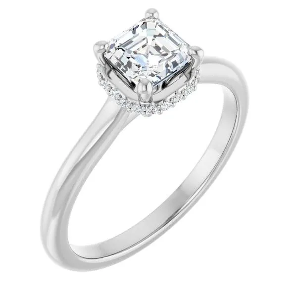 Hidden Halo-Style Engagement Ring