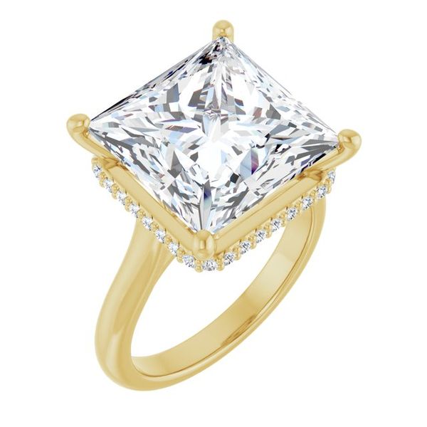 Hidden Halo-Style Engagement Ring