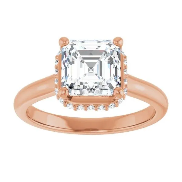 Hidden Halo-Style Engagement Ring Image 3 Hudson Valley Goldsmith New Paltz, NY