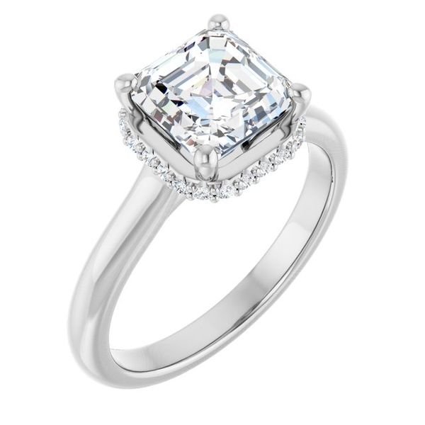 Hidden Halo-Style Engagement Ring