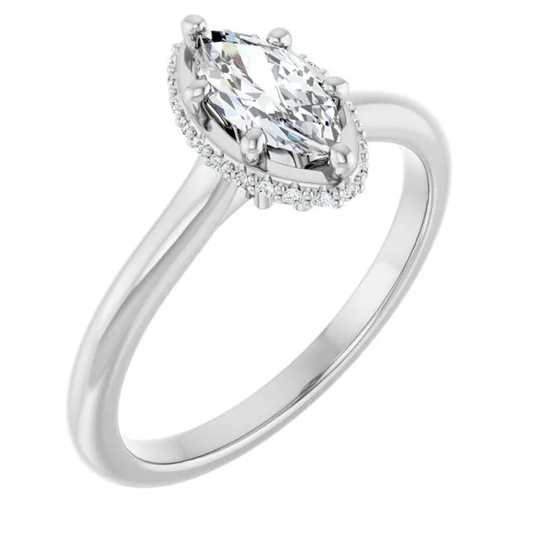 Hidden Halo-Style Engagement Ring