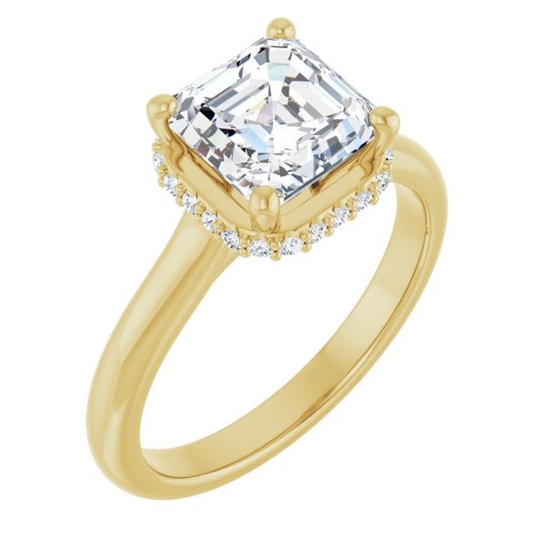 Hidden Halo-Style Engagement Ring