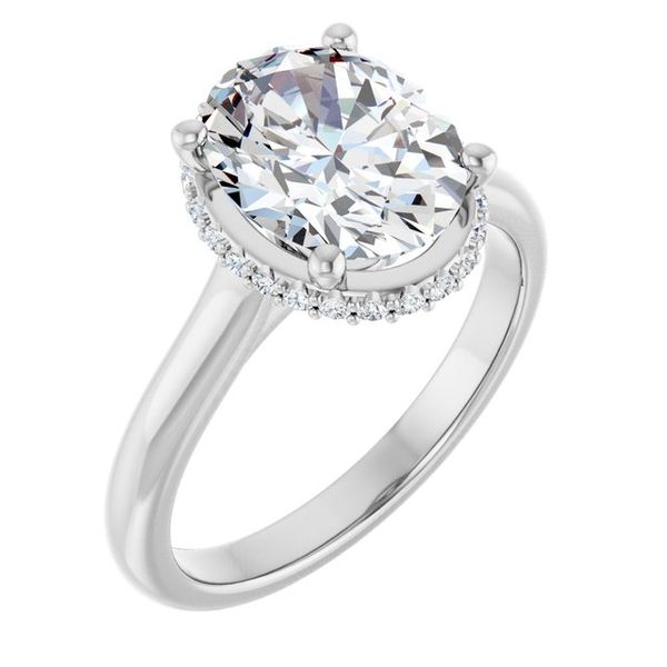 Hidden Halo-Style Engagement Ring