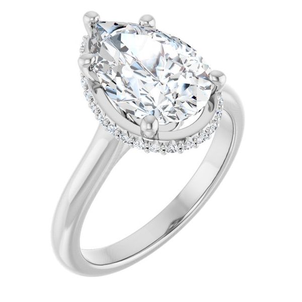 Hidden Halo-Style Engagement Ring