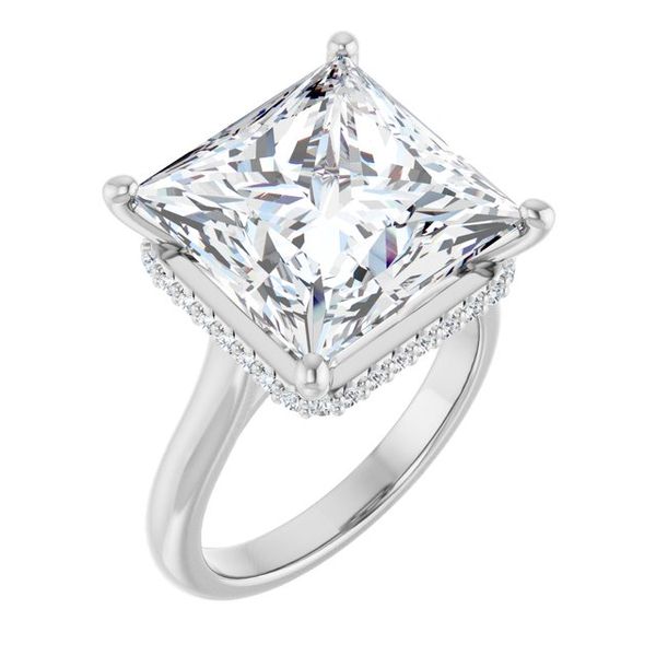 Hidden Halo-Style Engagement Ring