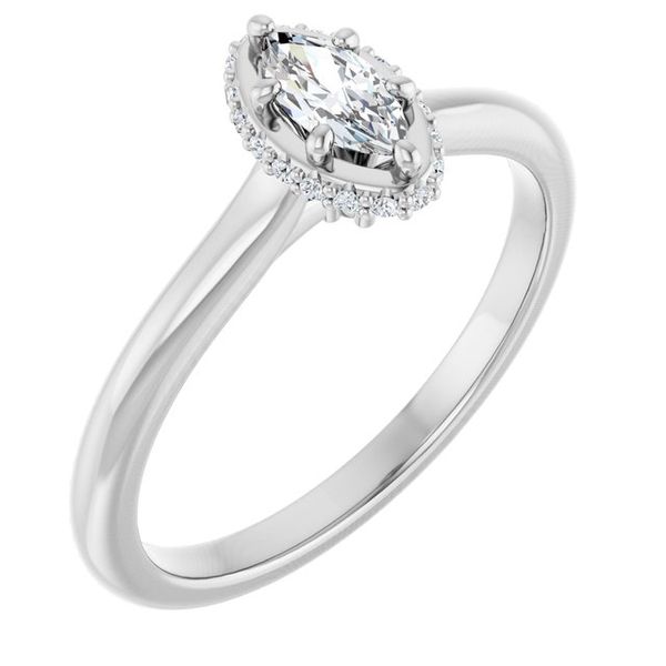 Hidden Halo-Style Engagement Ring