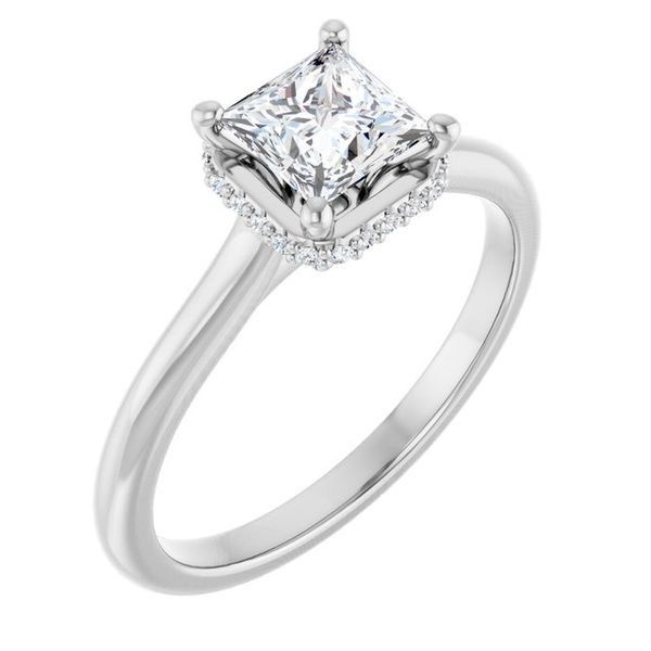 Hidden Halo-Style Engagement Ring