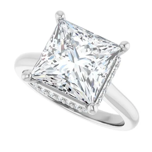 Hidden Halo-Style Engagement Ring Image 5 Hudson Valley Goldsmith New Paltz, NY