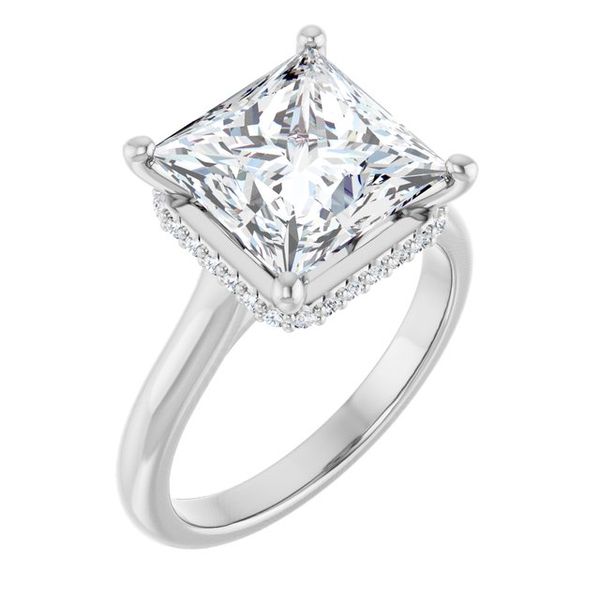 Hidden Halo-Style Engagement Ring