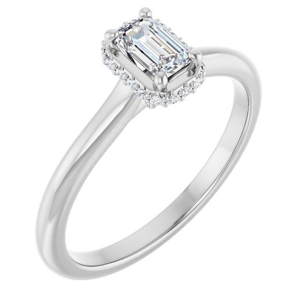 Hidden Halo-Style Engagement Ring