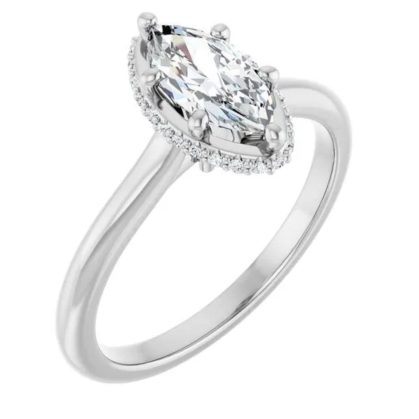 Hidden Halo-Style Engagement Ring Don's Jewelry & Design Washington, IA