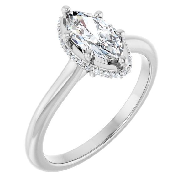 Hidden Halo-Style Engagement Ring