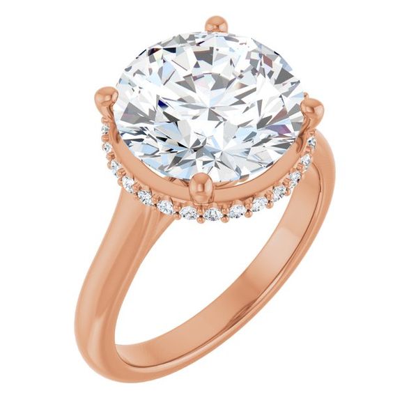 Hidden Halo-Style Engagement Ring