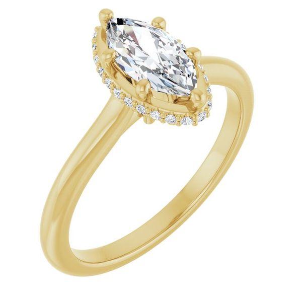 Hidden Halo-Style Engagement Ring