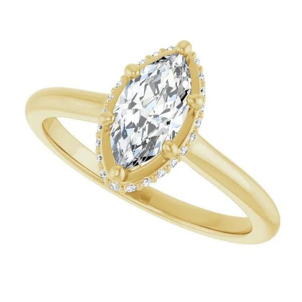 Hidden Halo-Style Engagement Ring Image 5 Hudson Valley Goldsmith New Paltz, NY