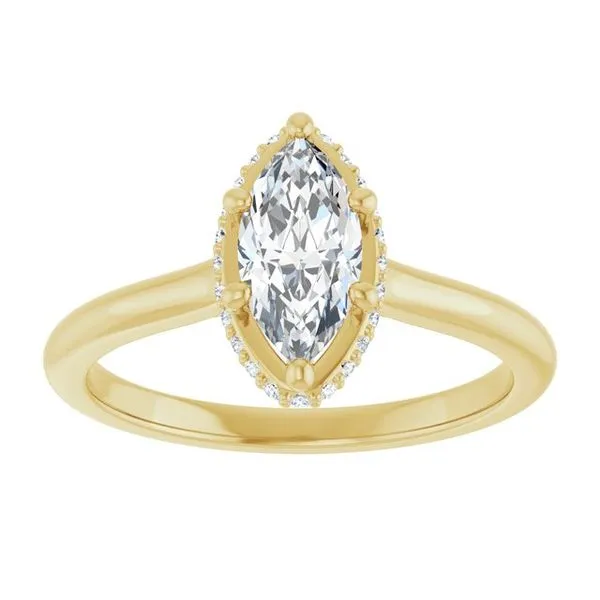 Hidden Halo-Style Engagement Ring Image 3 Hudson Valley Goldsmith New Paltz, NY