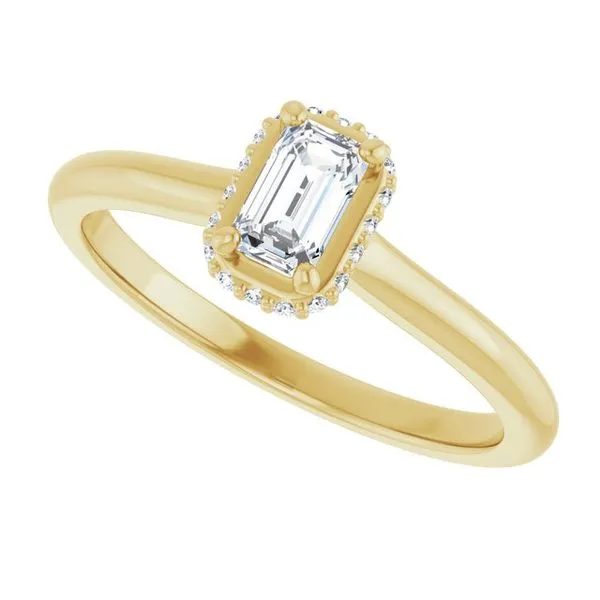 Hidden Halo-Style Engagement Ring Image 5 J. West Jewelers Round Rock, TX