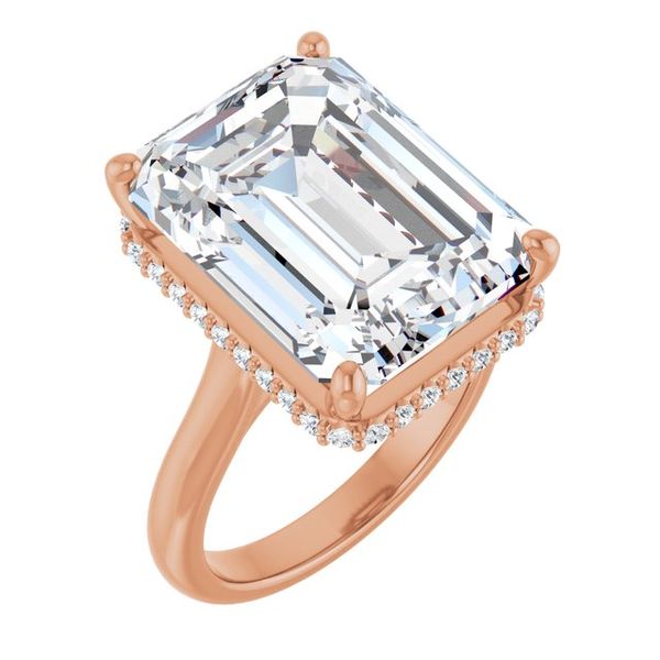 Hidden Halo-Style Engagement Ring