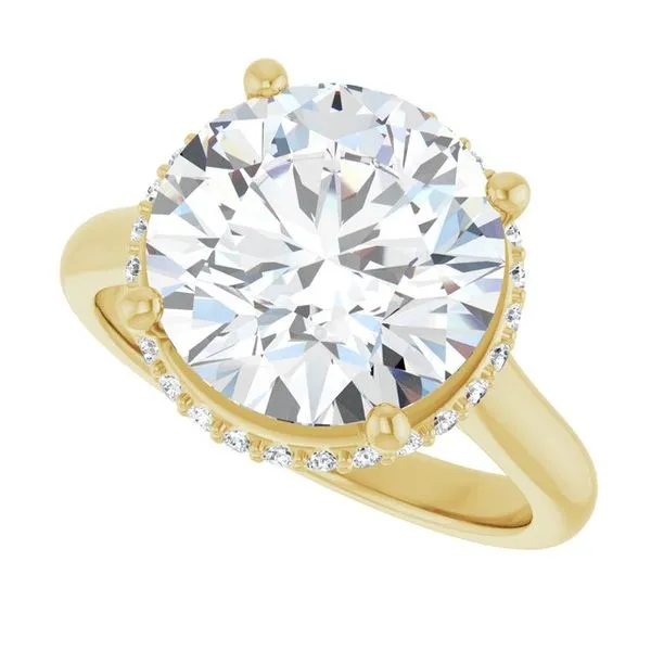 Hidden Halo-Style Engagement Ring Image 5 Hudson Valley Goldsmith New Paltz, NY