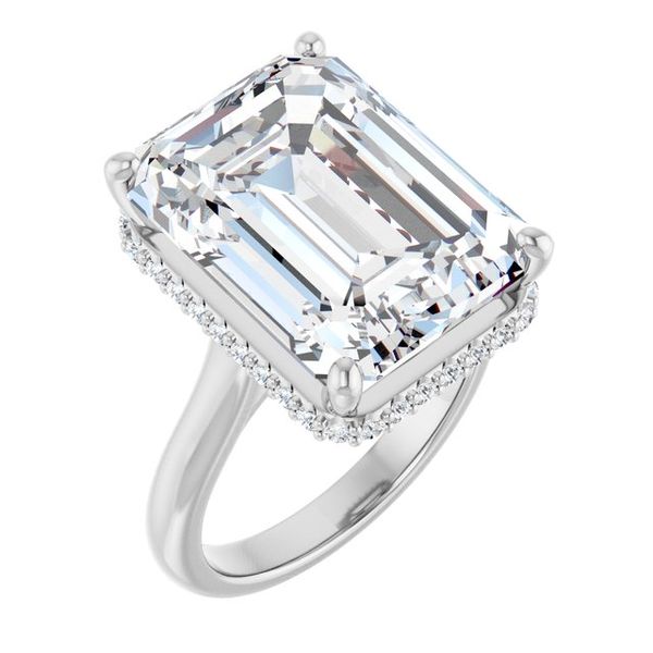 Hidden Halo-Style Engagement Ring