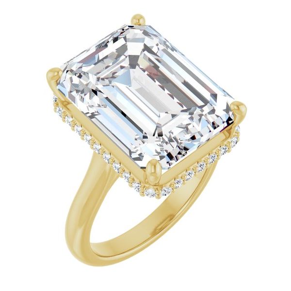 Hidden Halo-Style Engagement Ring