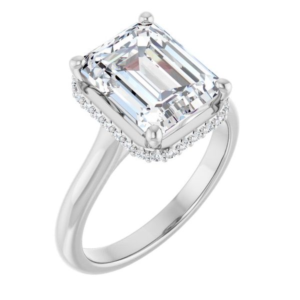Hidden Halo-Style Engagement Ring
