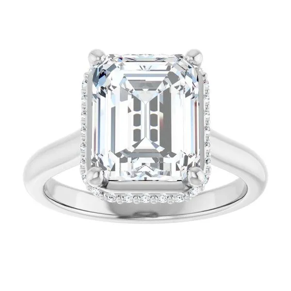 Hidden Halo-Style Engagement Ring Image 3 Hudson Valley Goldsmith New Paltz, NY