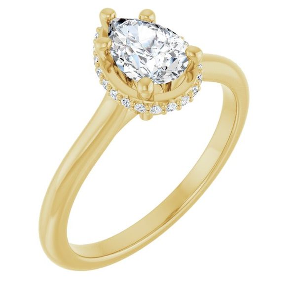 Hidden Halo-Style Engagement Ring