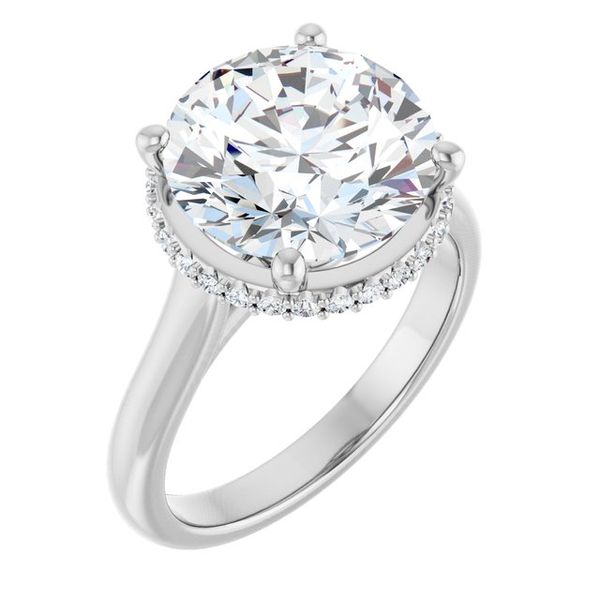 Hidden Halo-Style Engagement Ring
