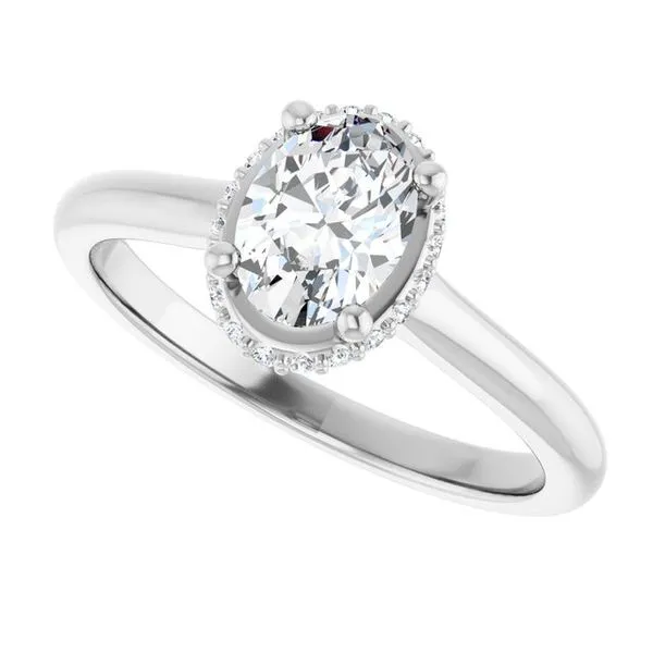Hidden Halo-Style Engagement Ring Image 5 Ask Design Jewelers Olean, NY