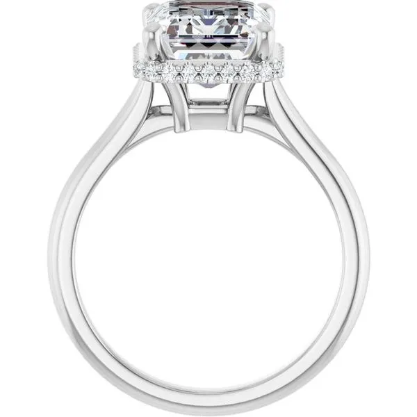 Hidden Halo-Style Engagement Ring Image 2 Hudson Valley Goldsmith New Paltz, NY