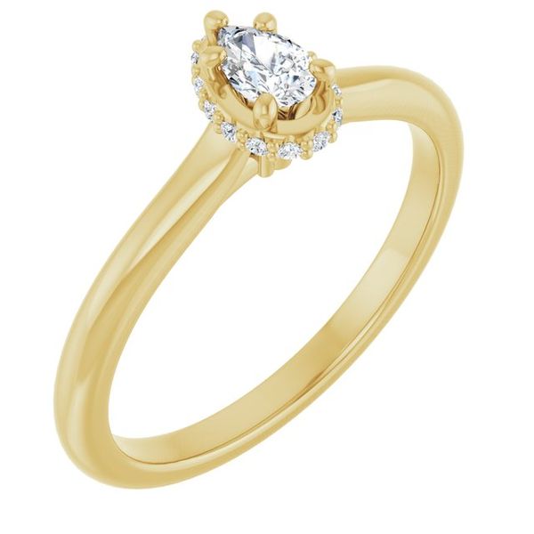 Hidden Halo-Style Engagement Ring