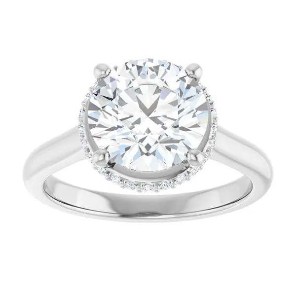 Hidden Halo-Style Engagement Ring Image 3 J. West Jewelers Round Rock, TX