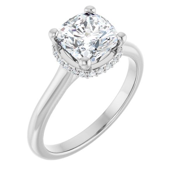Hidden Halo-Style Engagement Ring