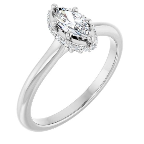 Hidden Halo-Style Engagement Ring