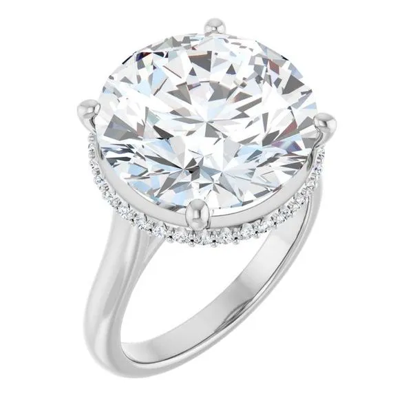 Hidden Halo-Style Engagement Ring